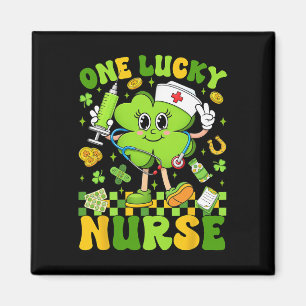 Eine glückliche Krankenschwester St Patricks Day S Magnet