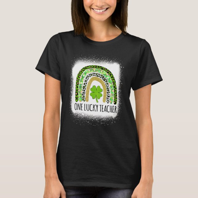 Eine glückliche Lehrerin Patrick's Day Frauen erbl T-Shirt (Vorderseite)
