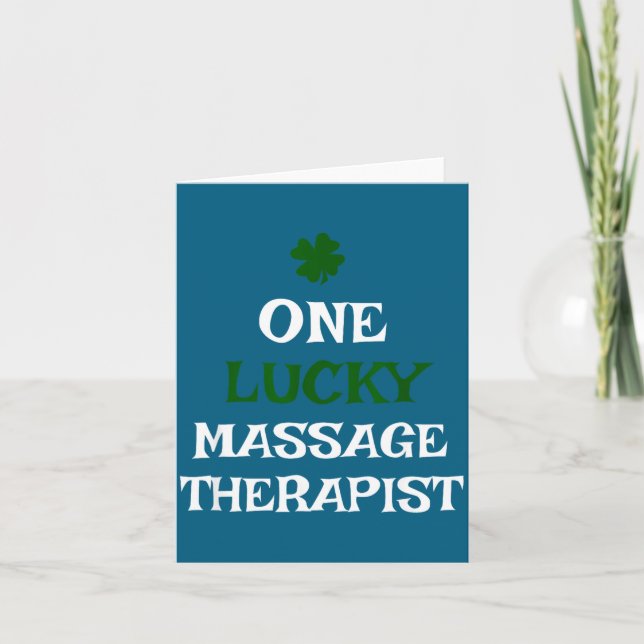 Eine glückliche Massagetherapeutin St Illustration Karte (Vorderseite)