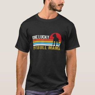 Eine glückliche Pitbull-Mama Lustiger St. Patrick' T-Shirt