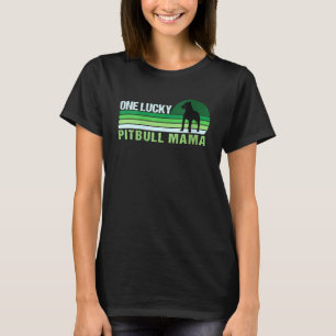Eine glückliche Pitbull-Mama Lustiger St. Patrick' T-Shirt