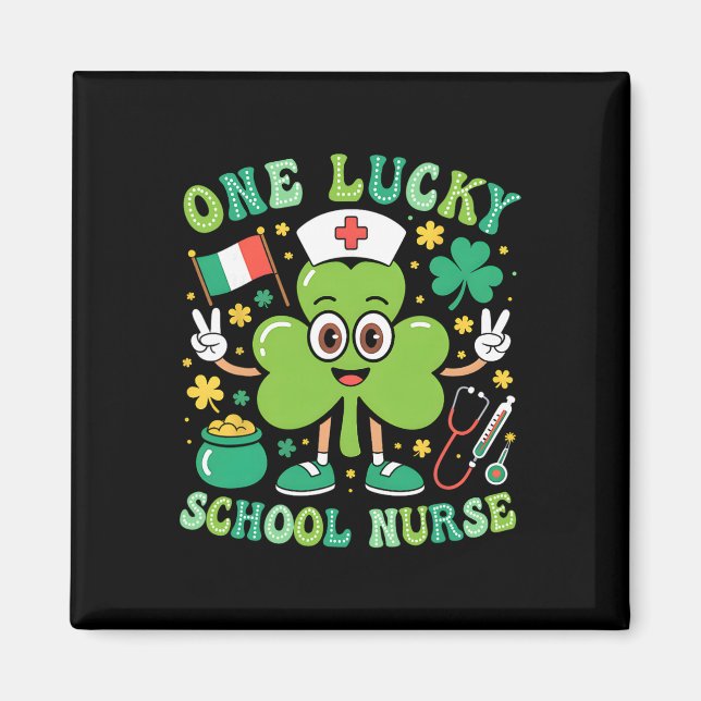 Eine glückliche Schulkrankenschwester St Patrick's Magnet (Vorne)