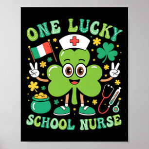 Eine glückliche Schulkrankenschwester St Patrick's Poster
