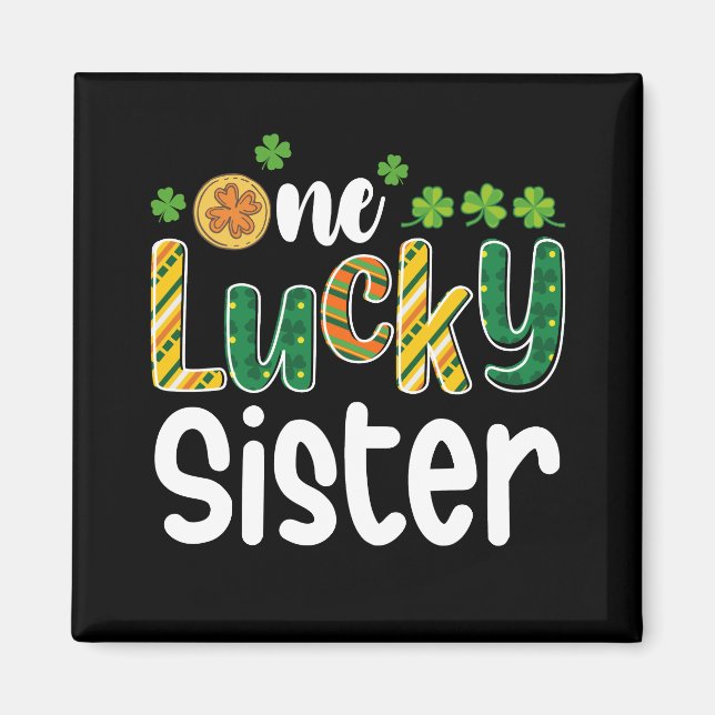 Eine glückliche Schwester Matching Familie St Patr Magnet (Vorne)