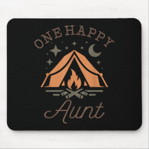 Eine glückliche Tante Camper 1. Geburtstag Camping Mousepad