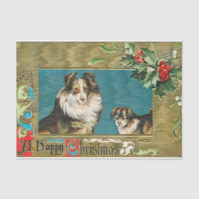 Eine glückliche Weihnachtskarte, das Miriam und Ir Seidenpapier (Vorderseite)