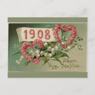 Eine glückliches neues Jahr-viktorianische Feiertagspostkarte