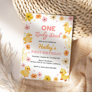 Eine Glücksente Geburtstagseinladung Einladung