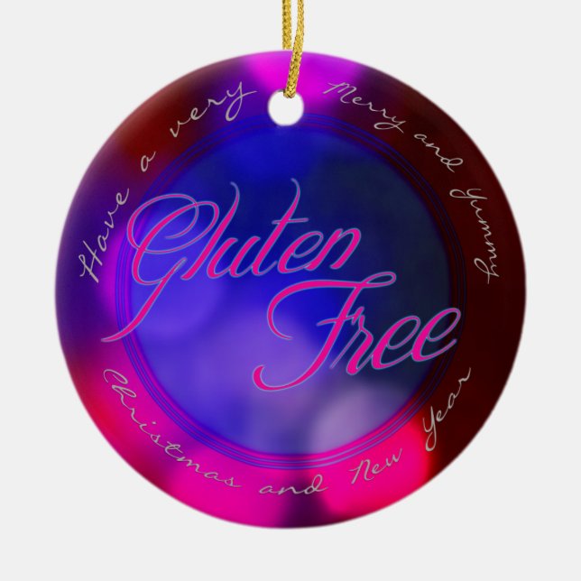 Eine Gluten-freie Verzierung - für den Shexy Baum Keramik Ornament (Vorne)