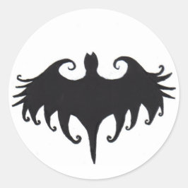 eine gotische Fledermaus Runder Aufkleber