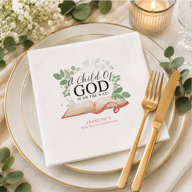 Eine Gottesgabe Baby Shower Serviette (Von Creator hochgeladen)