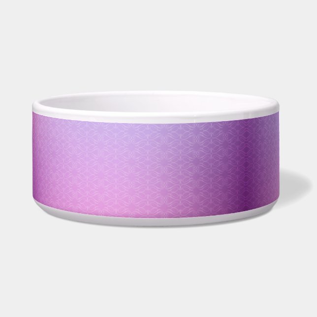 Eine gradient violette Petrischale mit einem dezen Napf (Vorderseite)