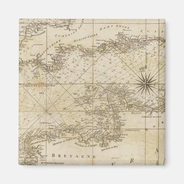 Eine Grafik des britischen Ärmelkanals Magnet (Vorne)