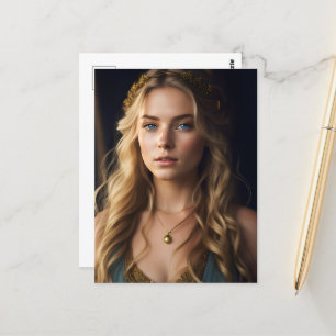 Eine großartige Blond-Frau Postkarte