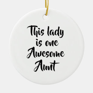 Eine großartige Tante Lustig Keramik Ornament