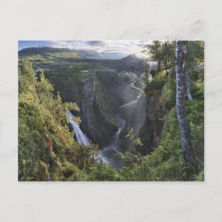 Eine große Aussicht auf den Abend - Hordaland, Nor Postkarte