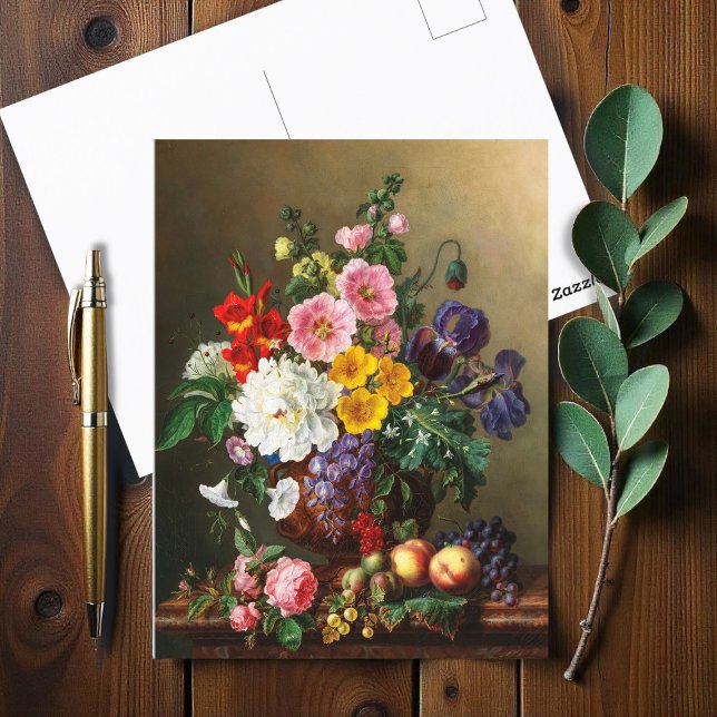 Eine große Bouquet mit Blume mit Pfirsichen und Tr Postkarte (Von Creator hochgeladen)