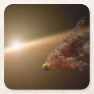 Eine große Eruption um Star Ngc 2547-Id8. Rechteckiger Pappuntersetzer