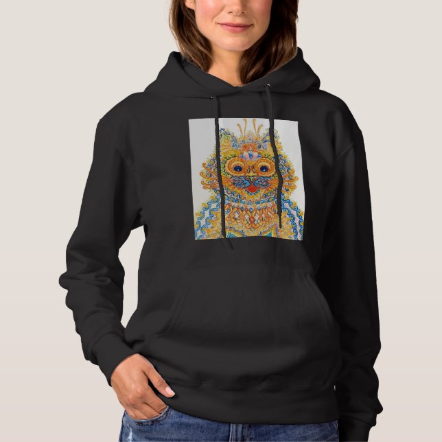 Eine große Mit Augen Katze, Louis Wain Hoodie (Vorderseite)
