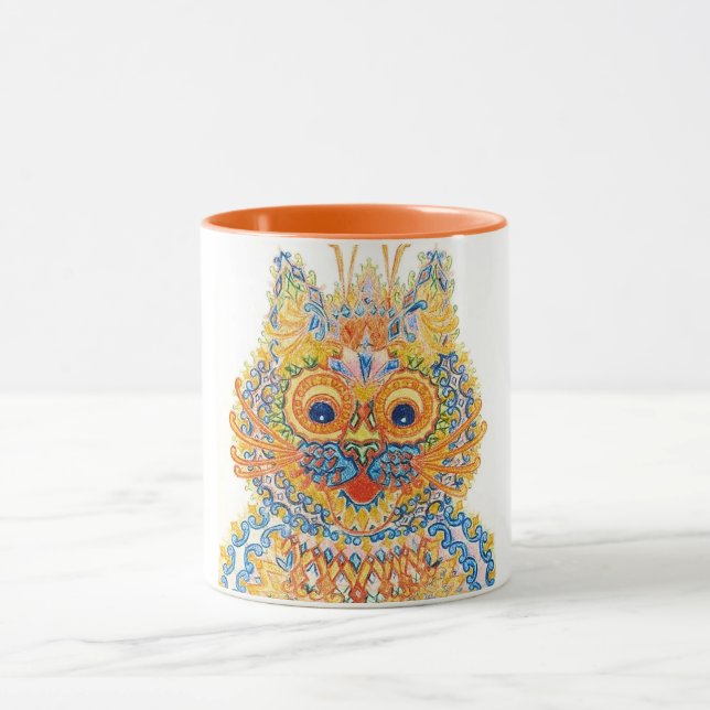 Eine große Mit Augen Katze, Louis Wain Tasse (Zentrum)
