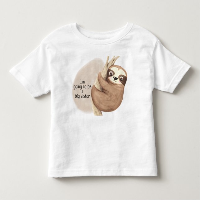 Eine große Schwester Niedlich Baby Sloth Kleinkind T-shirt (Vorderseite)