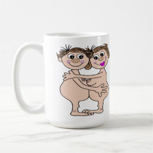 Eine große Umarmung Tasse Paar