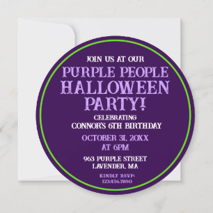 Eine große violette Party mit einem Auge Einladung