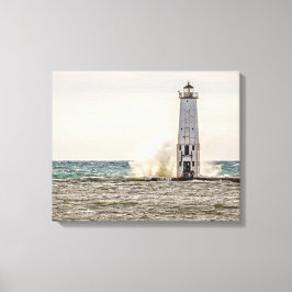 Eine große Welle bricht ins Licht Frankfort Leinwanddruck