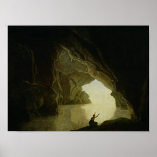 Eine Grotte im Golf von Salernum Poster