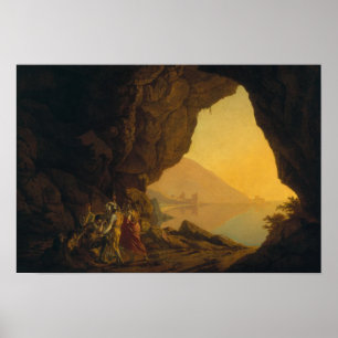 Eine Grotte im Königreich von Neapel Poster