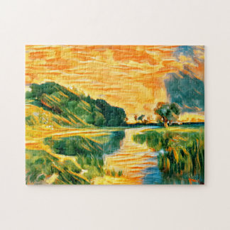 Eine grüne Flussüberquerung Puzzle