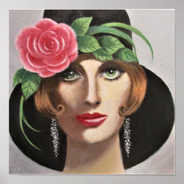 Eine grüne Mit Augen Lady Poster