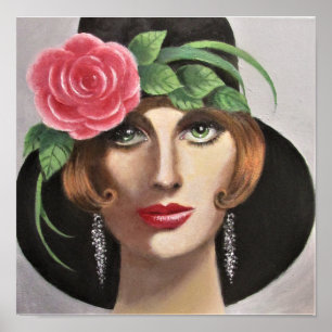 Eine grüne Mit Augen Lady Poster