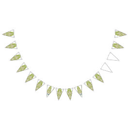 eine grüne und weiße Tapete mit verziertem Design Wimpelkette