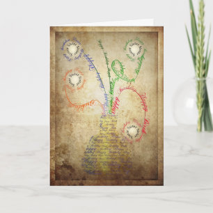 Eine grungelige Geburtstagskarte für eine Schweste Karte