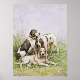 Eine Gruppe französischer Hunde Poster