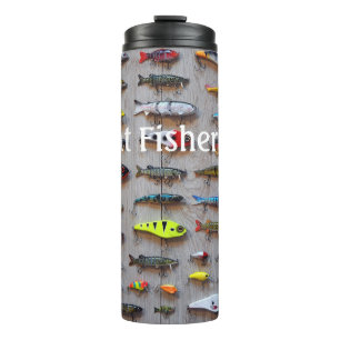 Eine Gruppe von Fischköpfen personalisieren Thermosbecher