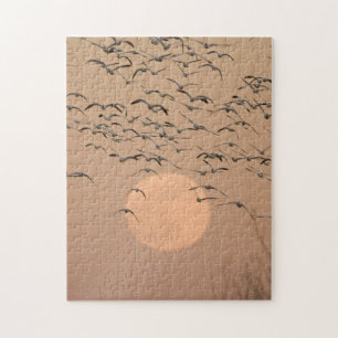 Eine Gruppe von Zugschneegänsen Puzzle