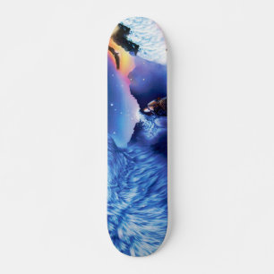 Eine Gruppe Wölfe in einer dunklen Nacht Skateboard