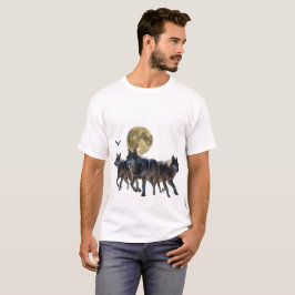 Eine Gruppe Wölfe mit Flügeln und glühenden Runen T-Shirt