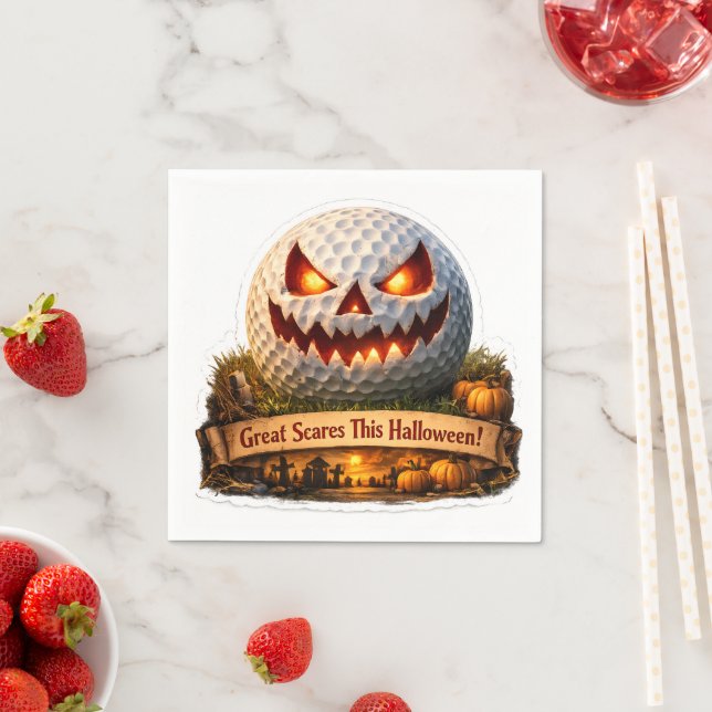 eine gruselige Halloween Serviette (Beispiel)
