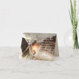 Eine Grußkarte für unsichtbare Thread-Wörter Karte