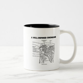 Eine gut definierte Schulter (anatomischer Spaß) Zweifarbige Tasse