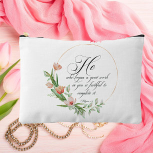 Eine gute Arbeit, rosa Tulpenrahmen Zubehörtasche