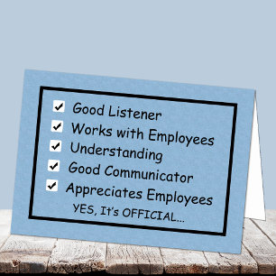 Eine gute Boss-Tageskarte Karte