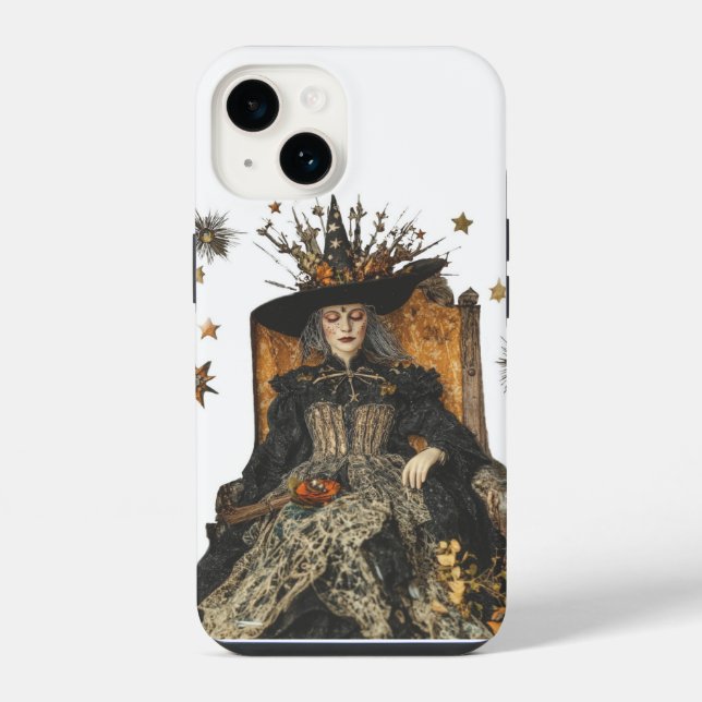 Eine gute Hexe hält ein Nickerchen iPhone Hülle (Rückseite)
