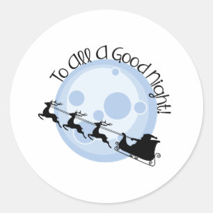 Eine gute Nacht Runder Aufkleber