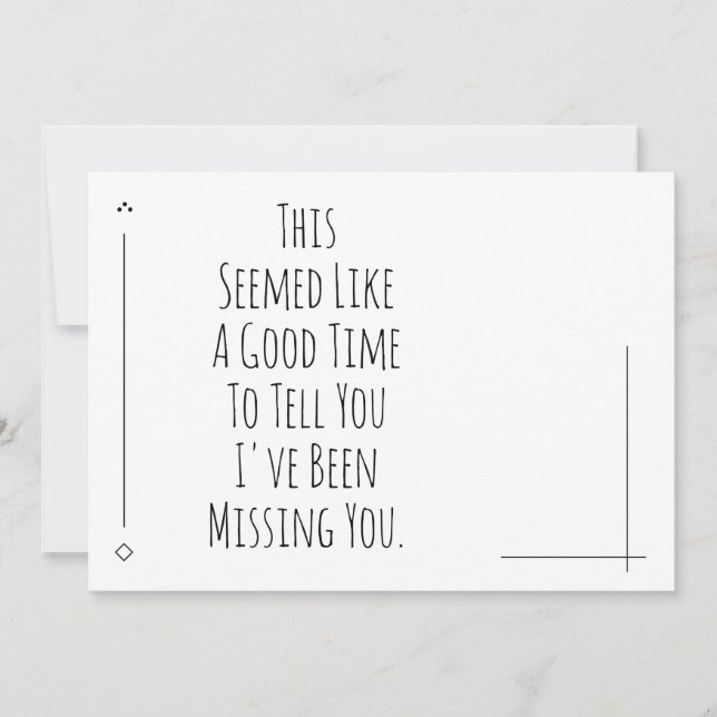 Eine gute Zeit, dir zu sagen, dass ich dir Vermiss (Vorderseite)