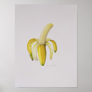 Eine Hälfte-abgezogene Banane 1997 Poster