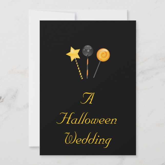 "Eine Halloween-Hochzeit" - (Halloween-Süßigkeit) Einladung (Vorderseite)